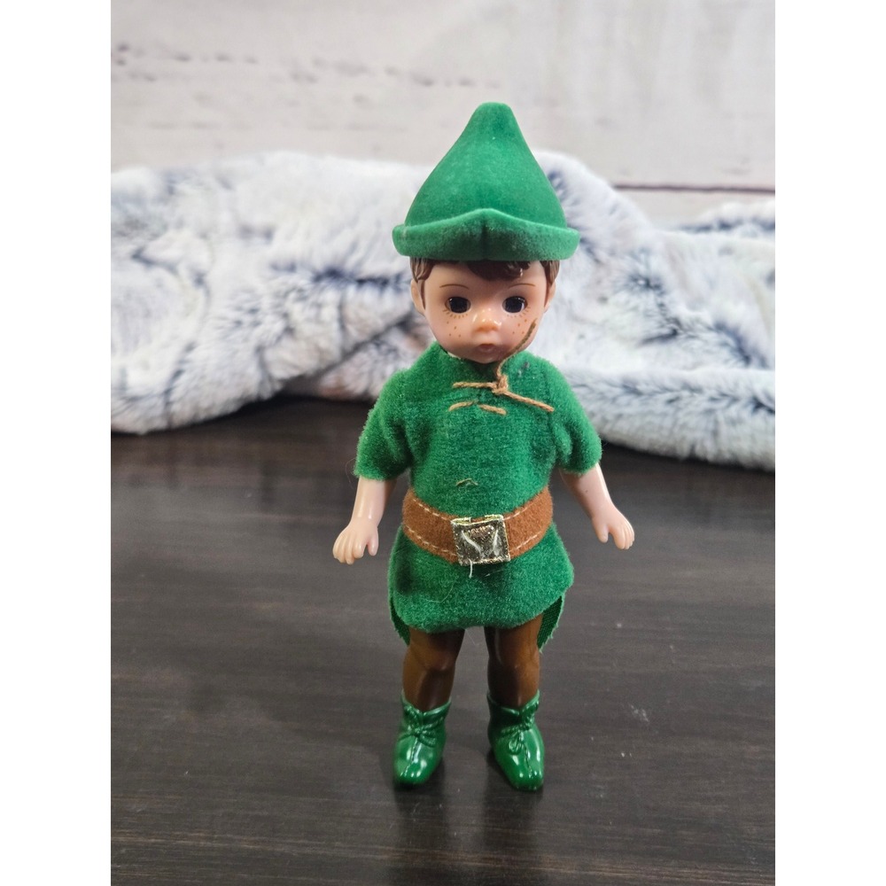 Vintage Peter Pan Doll Green Elf Outfit Pixie Costume Collectible Toy